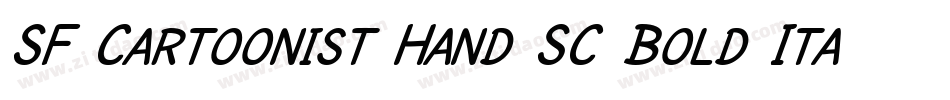 SF Cartoonist Hand SC Bold Italic字体转换